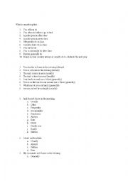 English Worksheet: present tense and present progressive