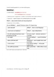 English Worksheet: Controlled speaking practice for pre-intermediate groups.