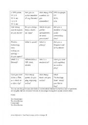 English Worksheet: the Internet - tic,tac.toe for teenagers