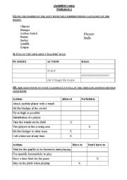 Quidditch - Worksheet A