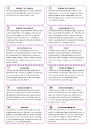 English Worksheet: Restaurant Roleplay Cards