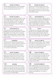 English Worksheet: Restaurant Roleplay Cards