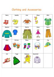 English Worksheet: Clothes