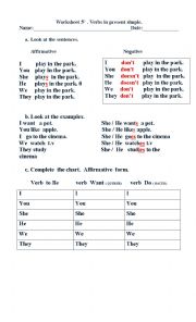 English Worksheet: past simple tense