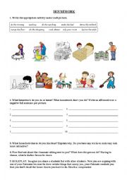 English Worksheet: ORAL SKILLS: Sharing a flat, sharing the housework ROLE PLAY