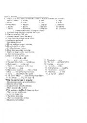 English Worksheet: Plural Nouns