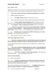 English Worksheet: Back to the Future: Question sheet - part 4