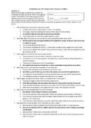 English Worksheet: The Hunger Games (Suzanne Collins) - Part 2 Test