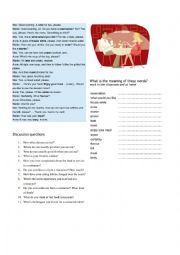 English Worksheet: Eating out