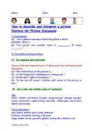English Worksheet: HOW TO DESCRIBE AND ANALYSE A DOCUMENT