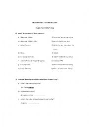 English Worksheet: Sherlock Holmes The Emerald Crown CHAPTER TWO