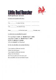 English Worksheet: Little Red Rooster- Rolling Stones version