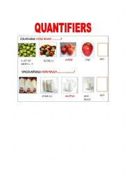 English Worksheet: Quantifiers
