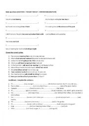 English Worksheet: Questions, Present Perfect and Conditionals
