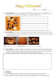 English Worksheet: Halloween