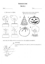 English Worksheet: testing months of the year and seasons