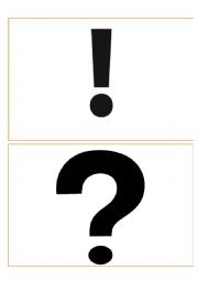 English Worksheet: Punctuation Flash Card
