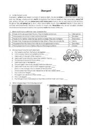 English Worksheet: Divergent