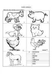 English Worksheet: Farm Animals