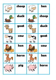 Farm Animals Domino