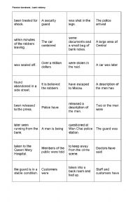 English Worksheet: passive voice domino