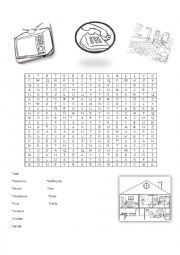 English Worksheet: word search