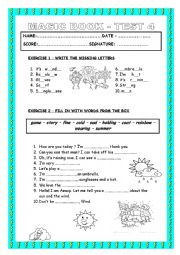 English Worksheet: Review for young learners - Magic Book