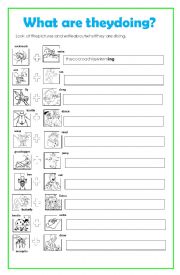 English Worksheet: PRESENT CONTINUOUS