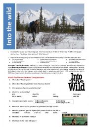 English Worksheet: Into the wild (movie)