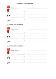 English Worksheet: the possessive case ans superheroes gears