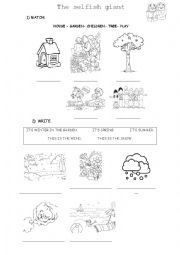 English Worksheet: The selfish giant 