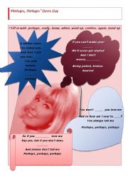 English Worksheet: Doris Day Perhaps Perhaps Perhaps