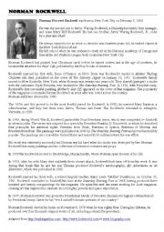 English Worksheet: Norman Rockwells biography