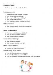 English Worksheet: family and social life speaking