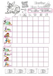 English Worksheet: Easter egg hunting battleship