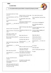 English Worksheet: Baby by Justin Bieber