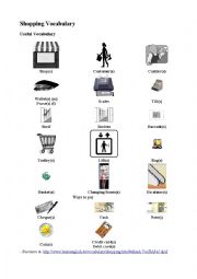 shopping vocabulary