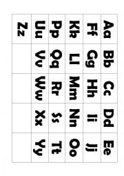 English Worksheet: Fill in alphabet