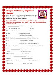 English Worksheet: Simple Past Tense