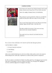 English Worksheet: St. Patricks day / preterite