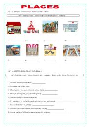 English Worksheet: PLACES