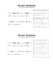 English Worksheet: Secret message (inspirational quotes)