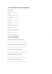 English Worksheet: Comparatives and superlatives worksheet