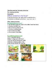 English Worksheet: the hare and the tortoise