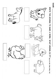 English Worksheet: FANCY DRESS FARMYARD PHONICS