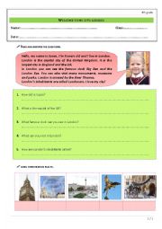 English Worksheet: Welcome to my city: London!