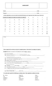 English Worksheet: Kitchen tools 