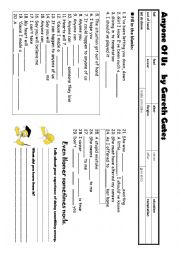 English Worksheet: Song: ANYONE OF US by Gareth Gates