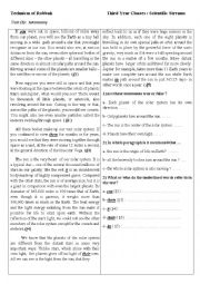 English Worksheet: solar system