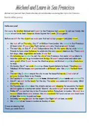 English Worksheet: Michael and Laura in San Francisco 1